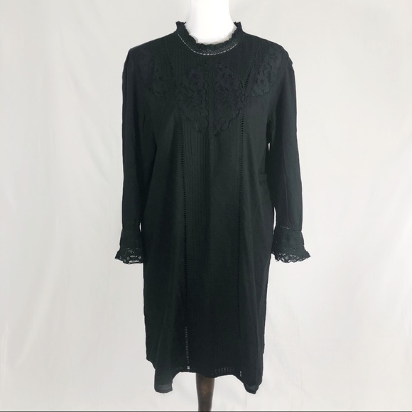🔴SOLD🔴Anthropologie Farm Rio Black Dress L - Picture 2 of 13